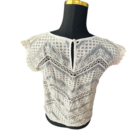 Glam Lace Blouse Size Small - Boho Cottagecore - Picture 3 of 4